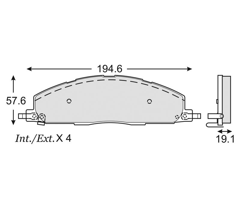 BALATA TRASERA RAM 2500 QUAD CAB 4000 DIESEL